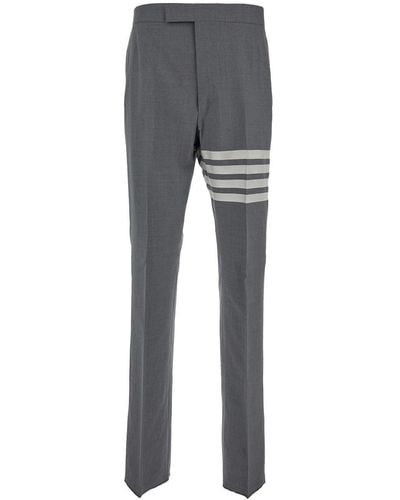 Thom Browne Classic Backstrap Trousers - Grey