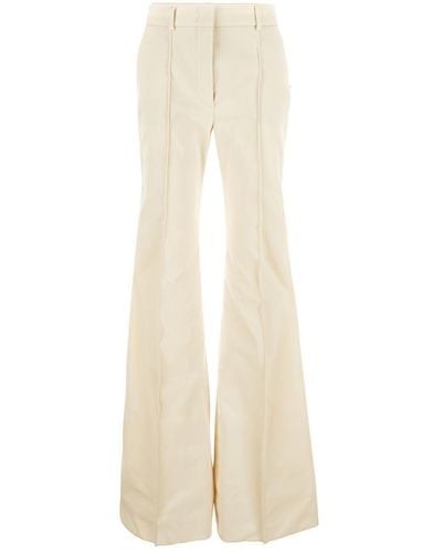 Sportmax Formia Flared Trousers - Natural