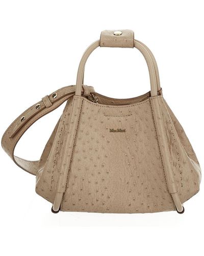 Shop Textured Handbag with Zip Closure and Detachable Strap Online | Max UAE