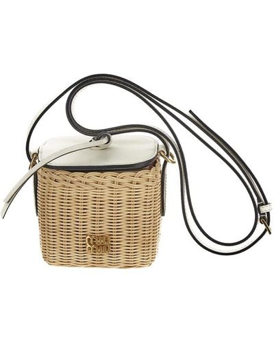 Miu Miu Mini Basket Bag - Natural