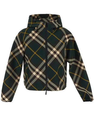 Burberry Checked Jacket - Green