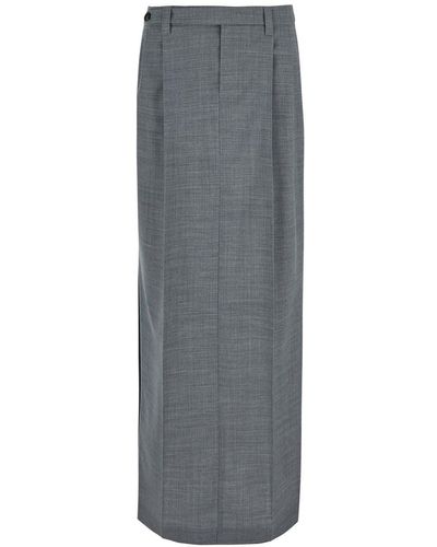 Brunello Cucinelli Wool Skirt - Gray
