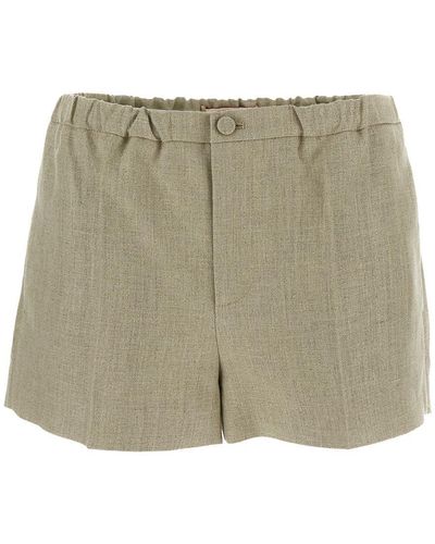 Valentino Linen Shorts - Green