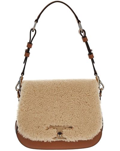 Tod's T Timeless Mutton Bag - Natural