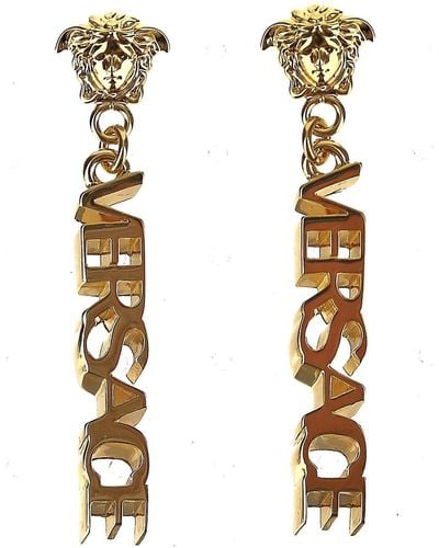 Versace Logo Earring - Metallic
