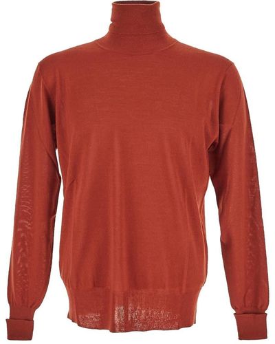 PT Torino Wool Turtleneck Knitwear - Red