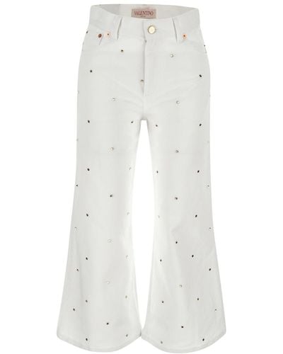 Valentino Studded Jeans - White