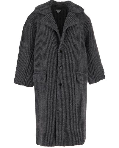 Bottega Veneta Buttoned Knit Coat - Black