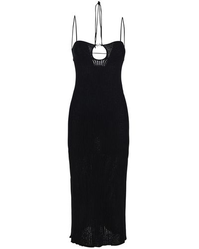 Blumarine Ribbed Dress - Black
