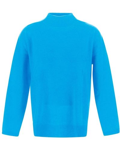 MALEBOLGE VIII Knit Mockneck Sweater - Blue