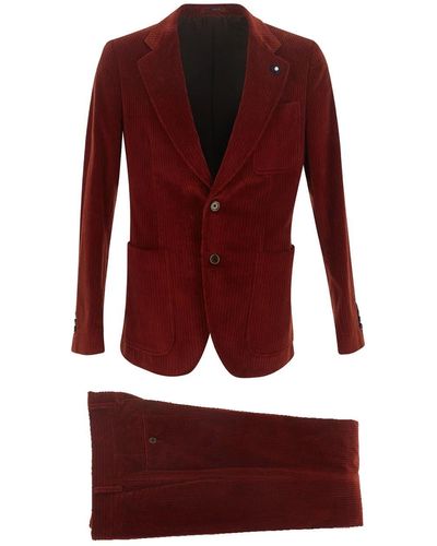 Lardini Corduroy Suit - Red