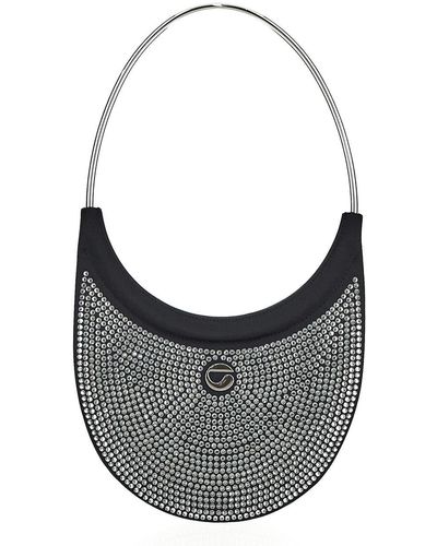 Coperni Crystal-embellished Ring Swipe Bag - Gray