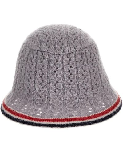Thom Browne Knit Bell Hat - Grey