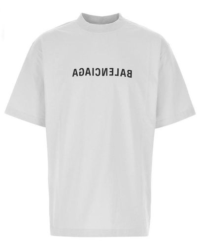 Balenciaga Cotton Logo T-shirt - White