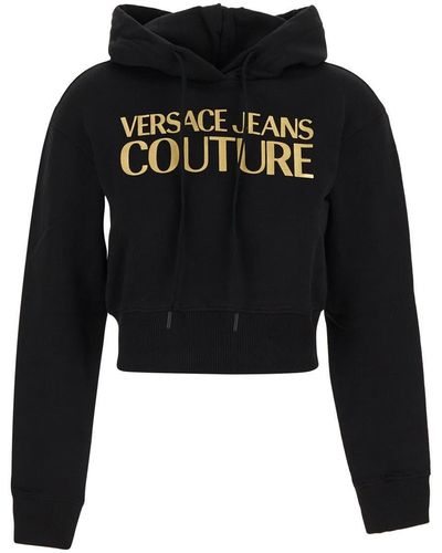 Versace Logo Hoodie - Black