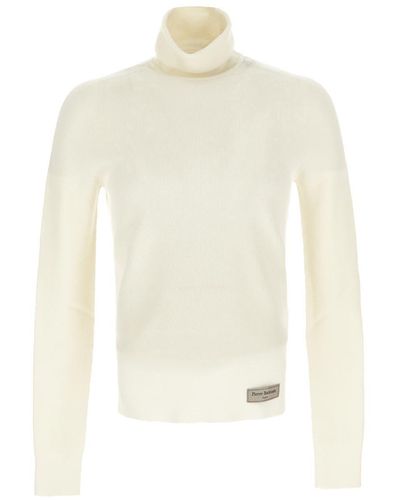 Balmain Turtleneck Knit Pullover - White