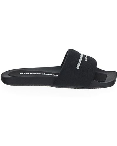 Alexander Wang Aw Pool Slides - Black