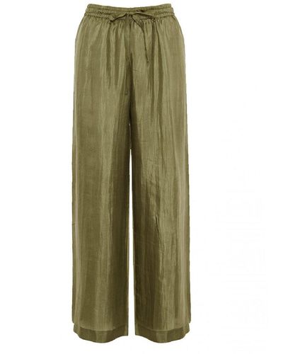 THE ROSE IBIZA Silk Trousers - Green