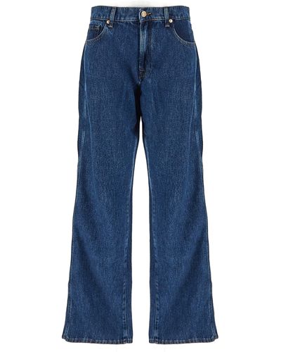 7 For All Mankind Lyocell Trouser - Blue
