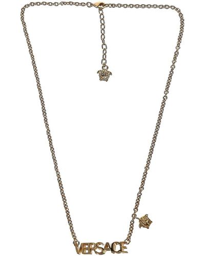 Versace Logo Necklace - Metallic