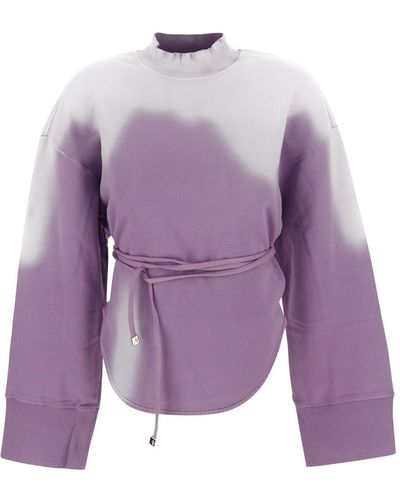 The Attico Cotton Sweatshirt - Purple