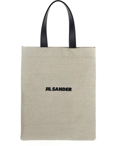 Jil Sander Flat Shopper Medium - Natural
