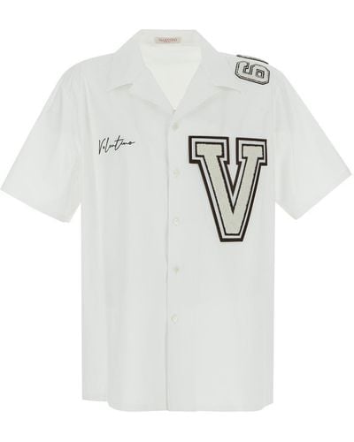 Valentino Terry Patches Bowling Shirt - White