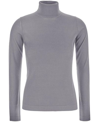 GOES BOTANICAL Roll Neck Sweater - Gray