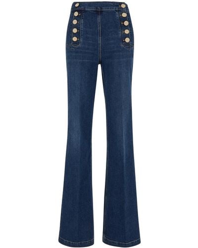 Elisabetta Franchi Wide Jeans - Blue