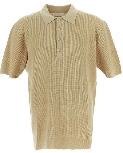 Closed Knitted Polo - Natural