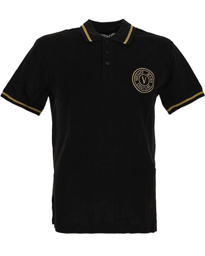 Versace Jeans Couture Logoed Polo - Black