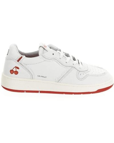 Date Court Fruit Cherry Sneakers - White