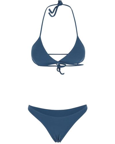 Lido Ribbed Bikini - Blue