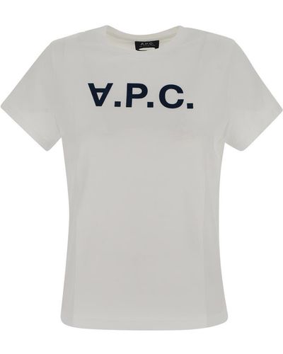 A.P.C. Upside Down Logo T-shirt - Gray