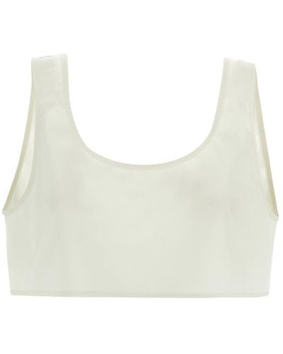 Miu Miu Logo Tank Top - White