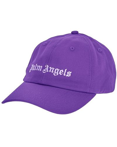 Palm Angels Logo Embroidery Cap - Purple