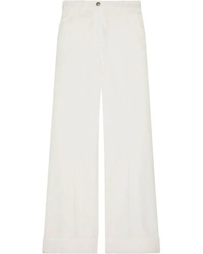 Gucci High-waisted Flared Jeans - White