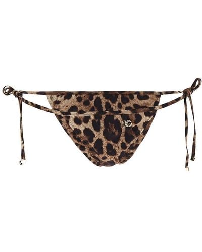Dolce & Gabbana Leopard Bikini - Brown