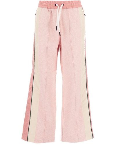 3 MONCLER GRENOBLE Wide Leg Track Trousers - Pink