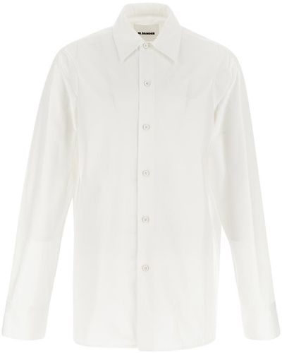 Jil Sander Heavy Organic Cotton Poplin Shirt - White