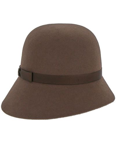 Borsalino Cloche Hat - Brown