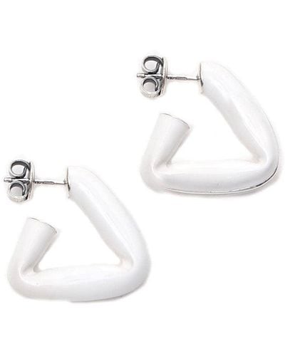 Bottega Veneta Fold Earring - White