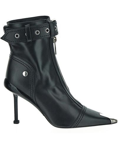 Alexander McQueen Zipped Ankle Boot - Black