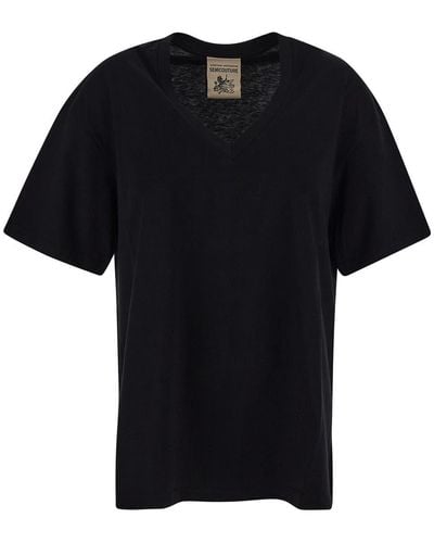 Semicouture V-neck T-shirt - Black