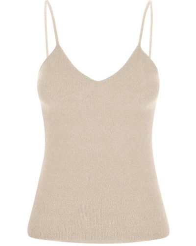 Laneus Knitted Tank Top - Natural