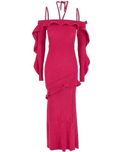 Versace Jeans Couture Ribbed Dress - Pink