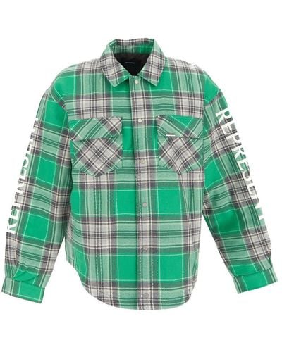 Represent Quilted Flannel Shirt - Green