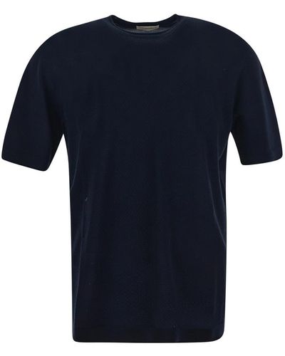GOES BOTANICAL Perforated T-shirt - Blue