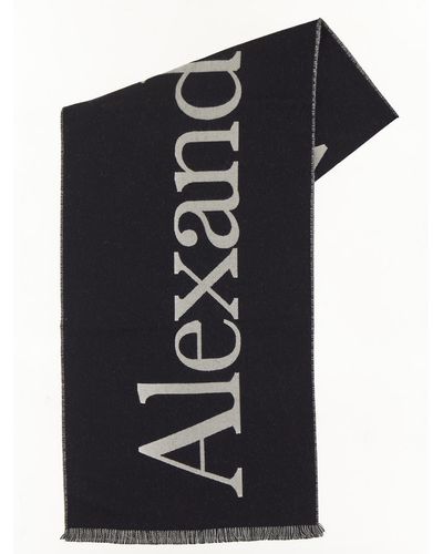 Alexander McQueen Classic Logo Scarf - Black