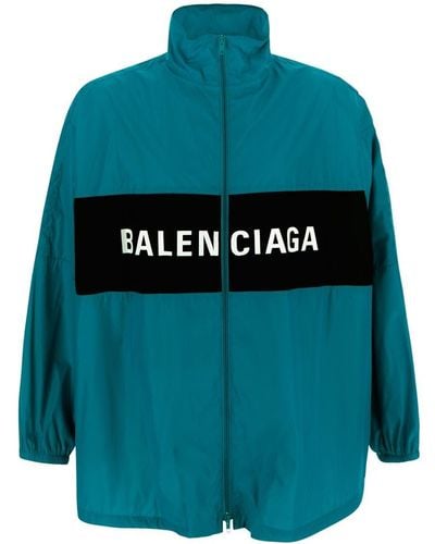 Balenciaga Logo Jacket - Blue